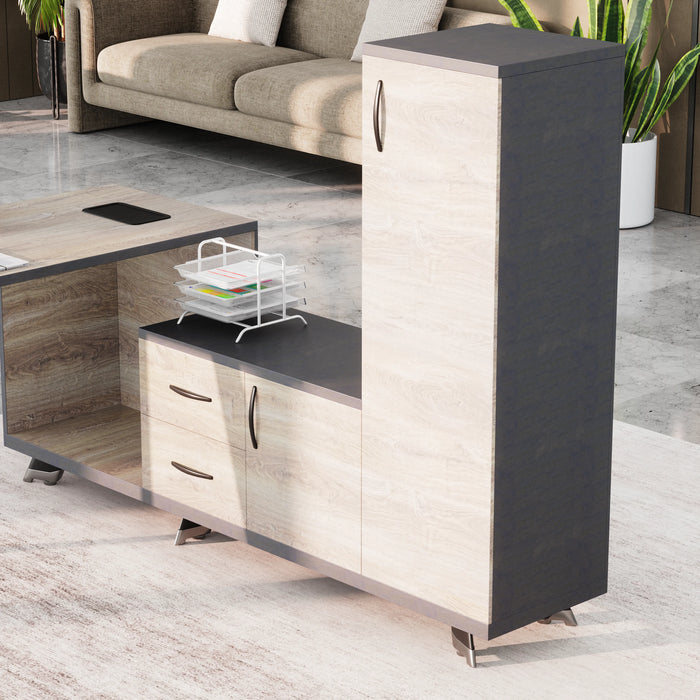 Christian 55" L-shaped Executive Desk | AF Essence Tribeca WX-NW003