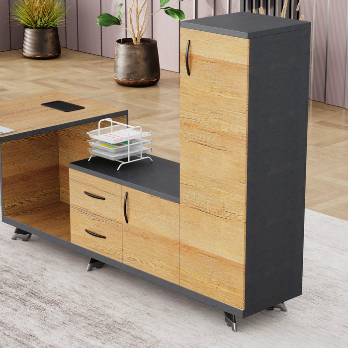 Christian 55" L-shaped Executive Desk | AF Essence Tribeca WX-NW003