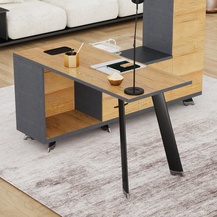 Christian 55" L-shaped Executive Desk | AF Essence Tribeca WX-NW003