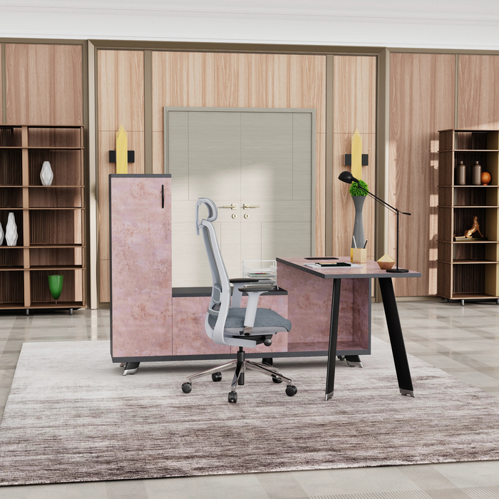 Christian 55" L-shaped Executive Desk | AF Essence Tribeca WX-NW003