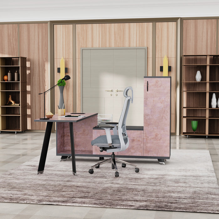 Christian 55" L-shaped Executive Desk | AF Essence Tribeca WX-NW003