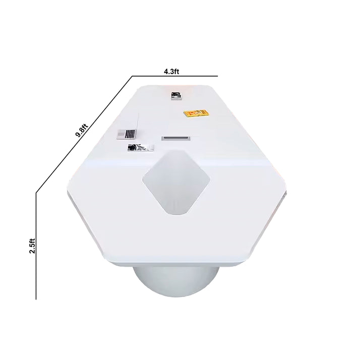 Arcadia Modern High Quality 7 to 16ft Sheer White Conference Table for Meeting Rooms and Boardrooms with Cable Management