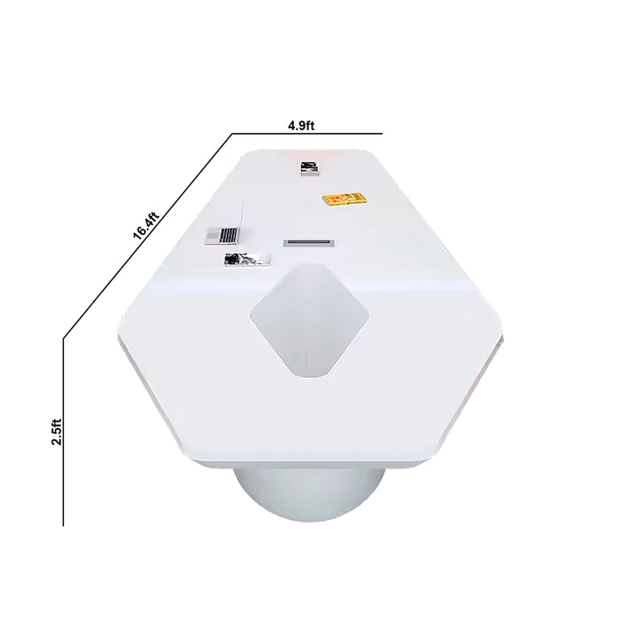 Arcadia Modern High Quality 7 to 16ft Sheer White Conference Table for Meeting Rooms and Boardrooms with Cable Management