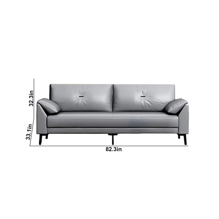 Tessa 43-83" Gray PU Leather Lounge Seating Sofas | AF [ZT] JY-L-8869