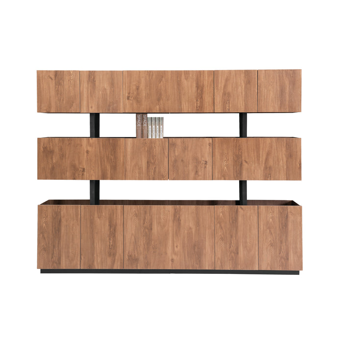 Finn 53-95" Library Wall Shelving Unit | AF Essence Mooreen WX-EWS001