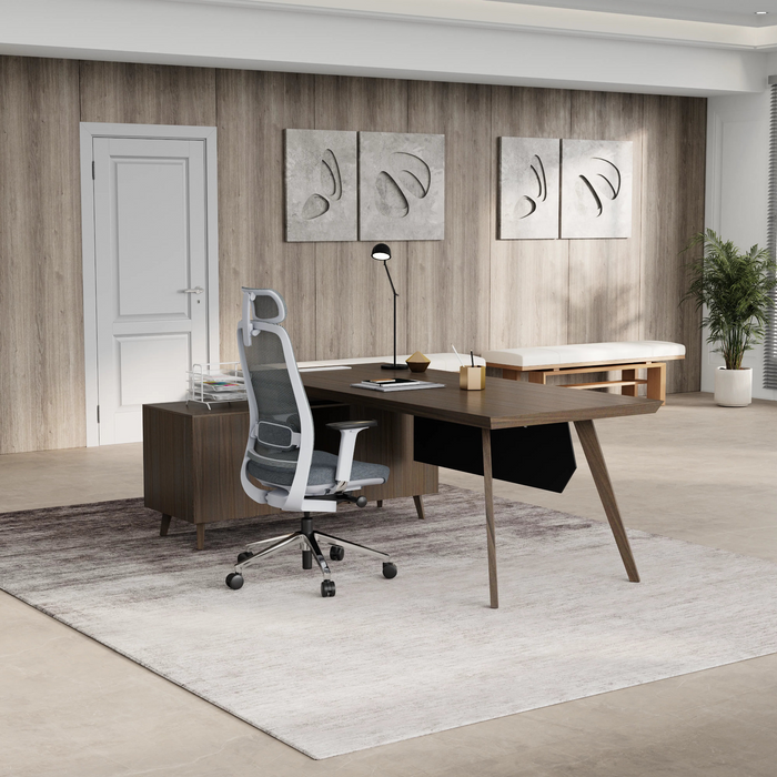 Granger 79" L-shaped Executive Desk | AF Essence Mooreen WX-E1507