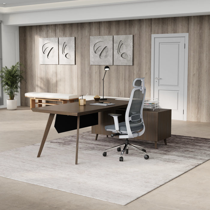 Granger 79" L-shaped Executive Desk | AF Essence Mooreen WX-E1507