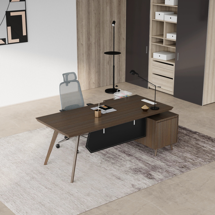 Granger 79" L-shaped Executive Desk | AF Essence Mooreen WX-E1507