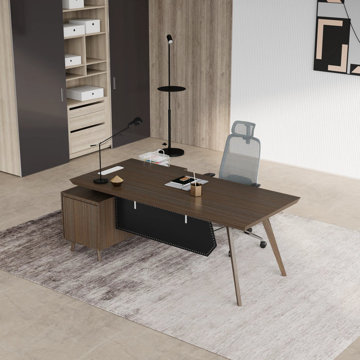 Granger 79" L-shaped Executive Desk | AF Essence Mooreen WX-E1507