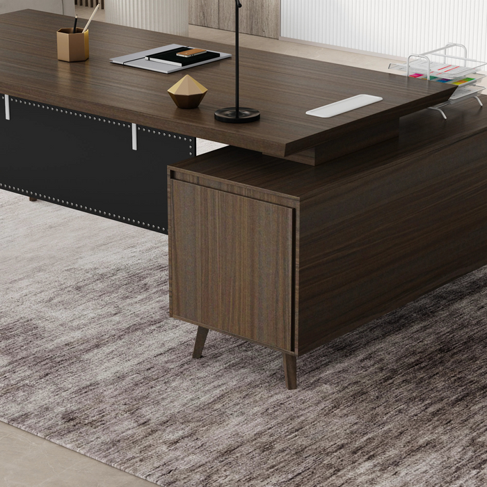 Granger 79" L-shaped Executive Desk | AF Essence Mooreen WX-E1507