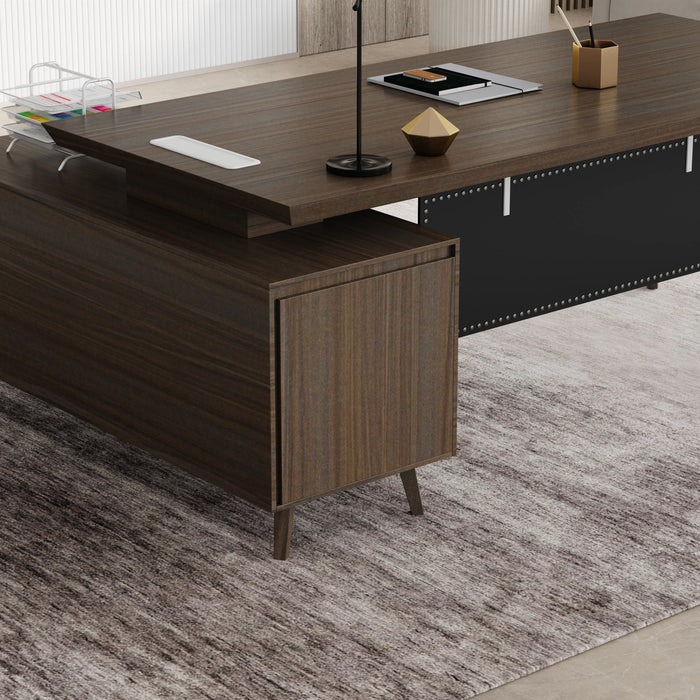 Granger 79" L-shaped Executive Desk | AF Essence Mooreen WX-E1507