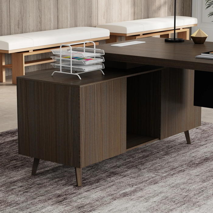 Granger 79" L-shaped Executive Desk | AF Essence Mooreen WX-E1507