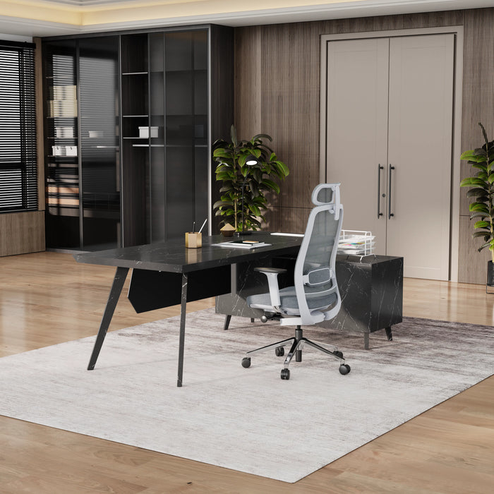 Granger 79" L-shaped Executive Desk | AF Essence Mooreen WX-E1507