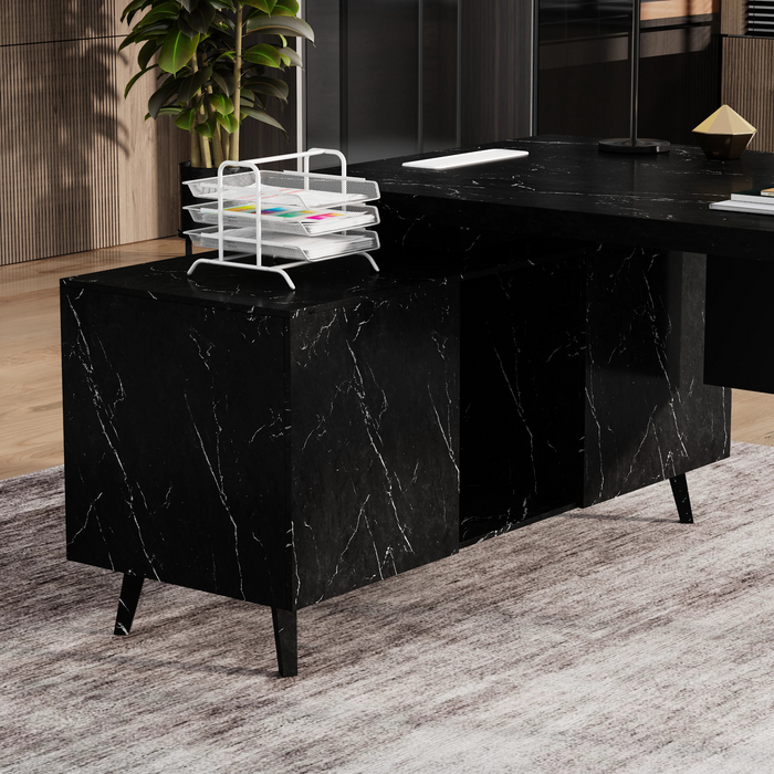 Granger 79" L-shaped Executive Desk | AF Essence Mooreen WX-E1507