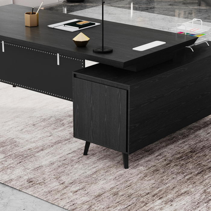 Granger 79" L-shaped Executive Desk | AF Essence Mooreen WX-E1507