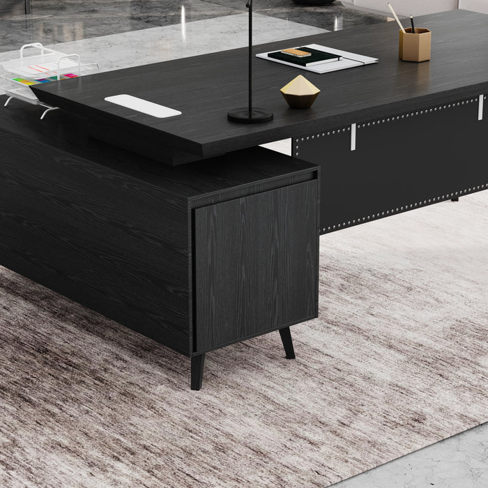 Granger 79" L-shaped Executive Desk | AF Essence Mooreen WX-E1507