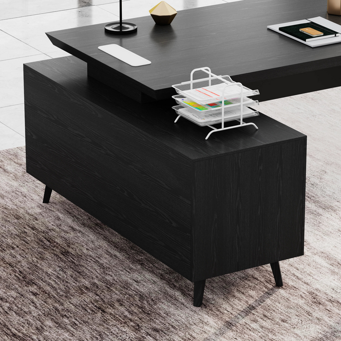 Granger 79" L-shaped Executive Desk | AF Essence Mooreen WX-E1507