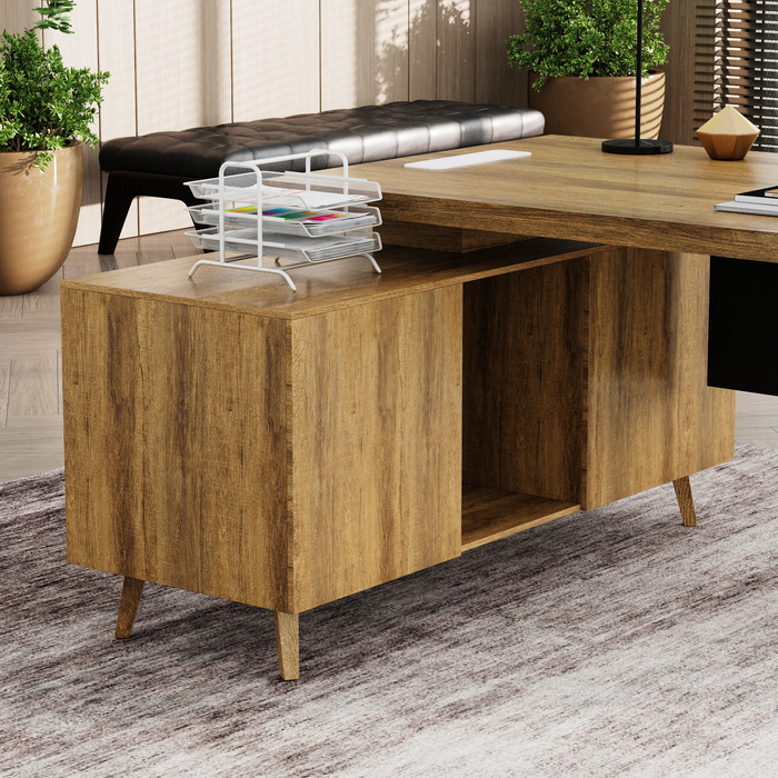 Granger 79" L-shaped Executive Desk | AF Essence Mooreen WX-E1507