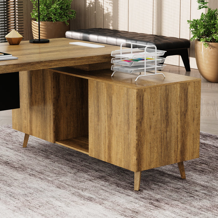 Granger 79" L-shaped Executive Desk | AF Essence Mooreen WX-E1507