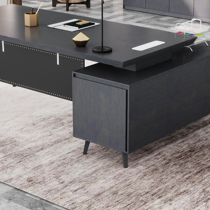 Granger 79" L-shaped Executive Desk | AF Essence Mooreen WX-E1507