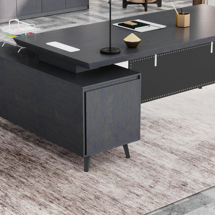 Granger 79" L-shaped Executive Desk | AF Essence Mooreen WX-E1507