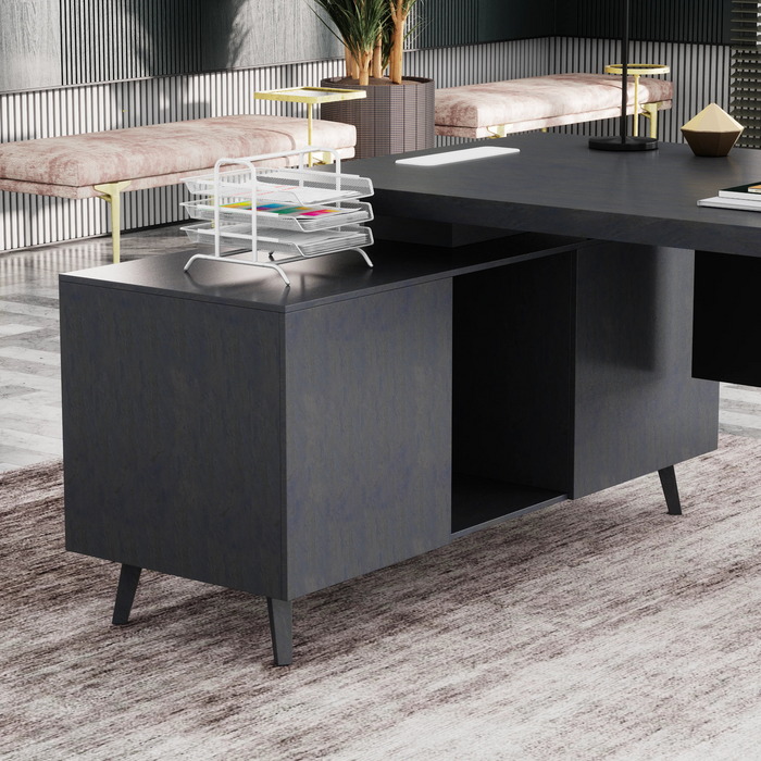 Granger 79" L-shaped Executive Desk | AF Essence Mooreen WX-E1507