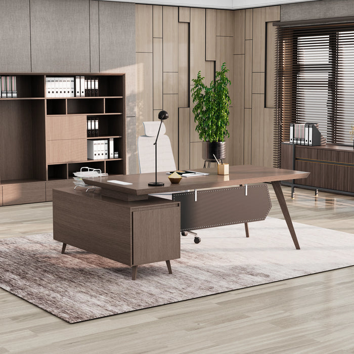 Granger 79" L-shaped Executive Desk | AF Essence Mooreen WX-E1507