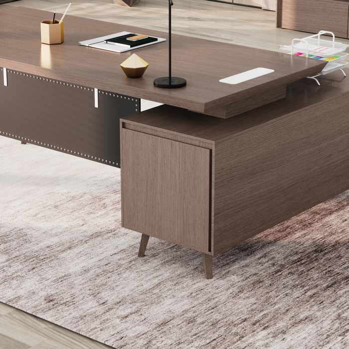 Granger 79" L-shaped Executive Desk | AF Essence Mooreen WX-E1507