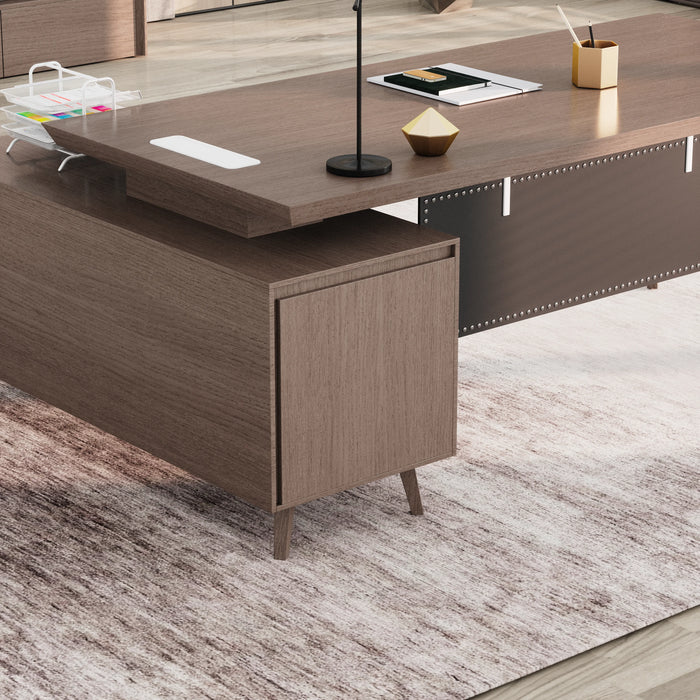 Granger 79" L-shaped Executive Desk | AF Essence Mooreen WX-E1507