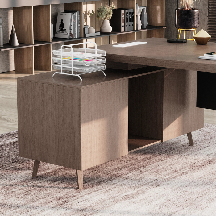 Granger 79" L-shaped Executive Desk | AF Essence Mooreen WX-E1507