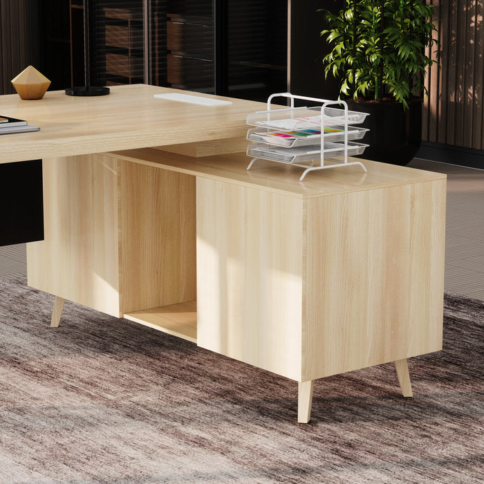 Granger 79" L-shaped Executive Desk | AF Essence Mooreen WX-E1507