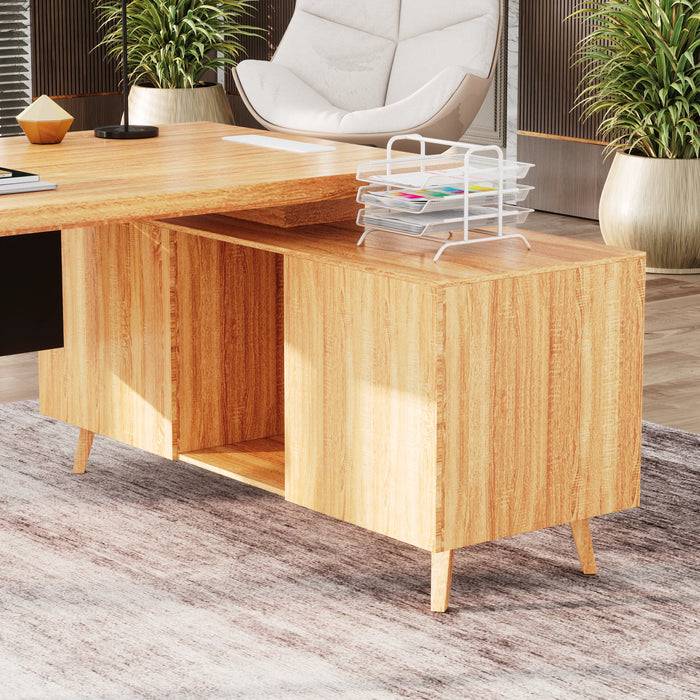 Granger 79" L-shaped Executive Desk | AF Essence Mooreen WX-E1507