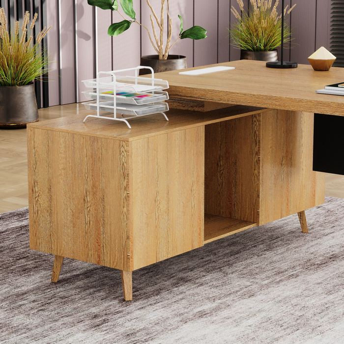 Granger 79" L-shaped Executive Desk | AF Essence Mooreen WX-E1507