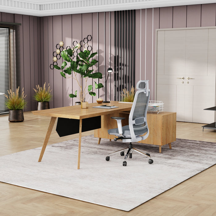 Granger 79" L-shaped Executive Desk | AF Essence Mooreen WX-E1507