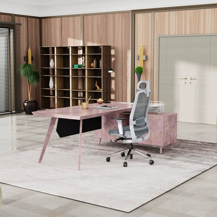 Granger 79" L-shaped Executive Desk | AF Essence Mooreen WX-E1507