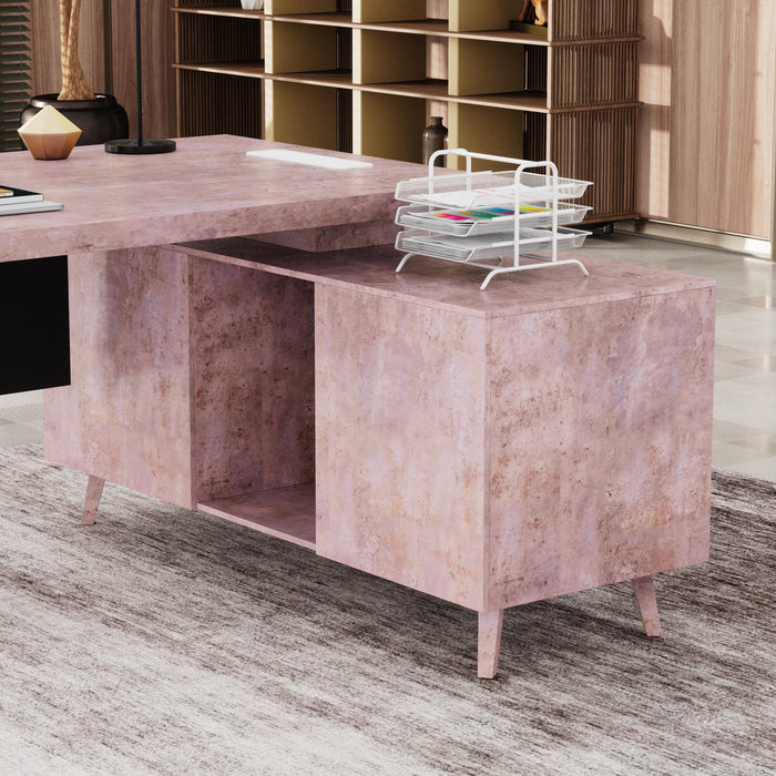 Granger 79" L-shaped Executive Desk | AF Essence Mooreen WX-E1507