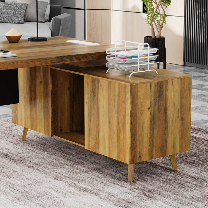 Granger 79" L-shaped Executive Desk | AF Essence Mooreen WX-E1507