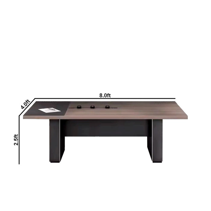 May 8-16' Gray Rectangular Conference Room Table with Laminate Finishing | AF Forest Mahogany KN-WN-202