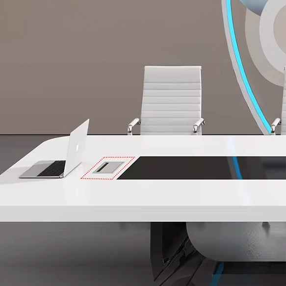 Arcadia Modern（9 至 12 英尺，可容纳 10 至 16 人）白色会议室会议桌