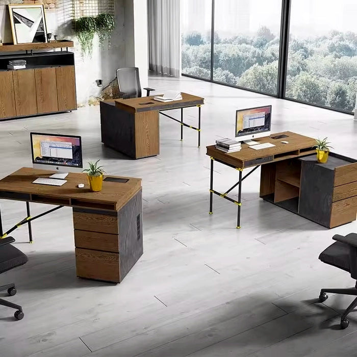 Arcadia Professional Oriental Ebony Commercial Staff Office Workplace Single-Seat Workstation Desks Suitable for Offices