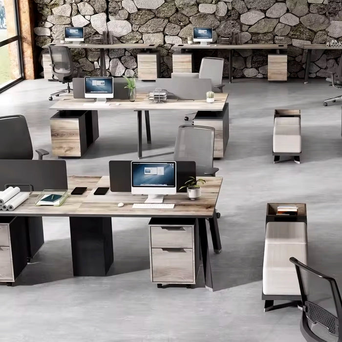 Arcadia Professional Darkwood Luxe Commercial Staff Office Workplace Workstation Desks and Sets Suitable for Offices