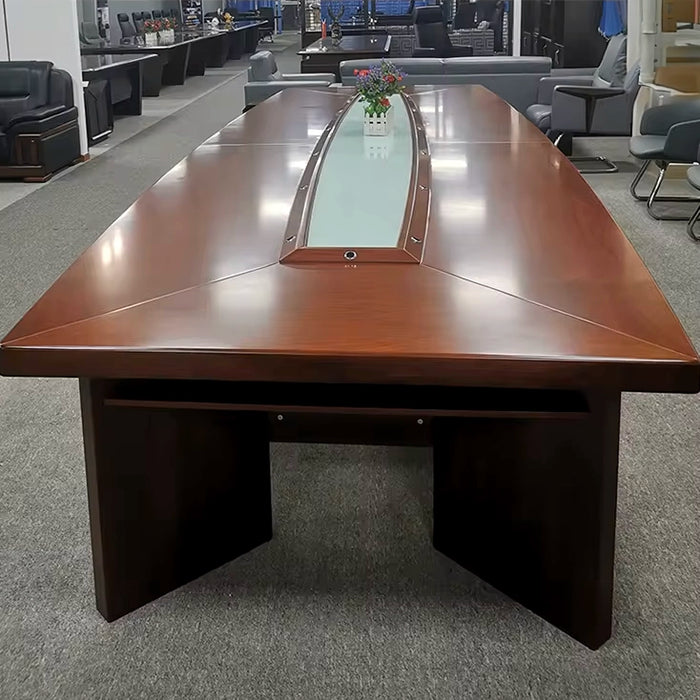 Arcadia Antique Old-fashioned (11 to 20 feet, seats 12 to 28 people) Redoak Conference Table for Meeting Rooms
