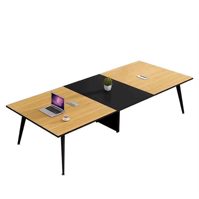 Arcadia Modern（8 至 12 英尺，可容纳 10 至 14 人）桦木橡木棕褐色会议室会议桌