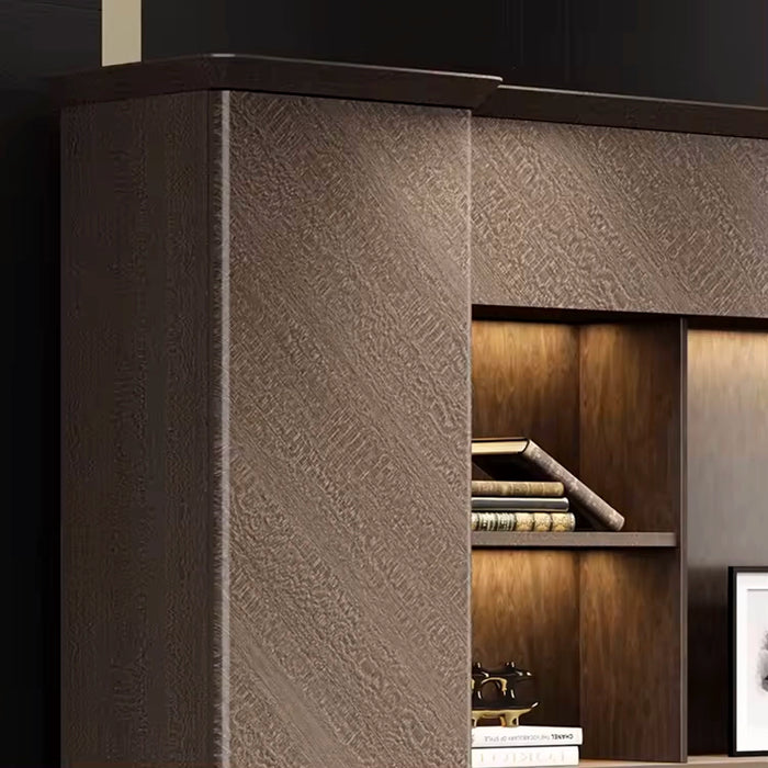 Arcadia Royal Grayish Brown Home Office Residential and Commercial Shelving Wall Unit Library Wall Set