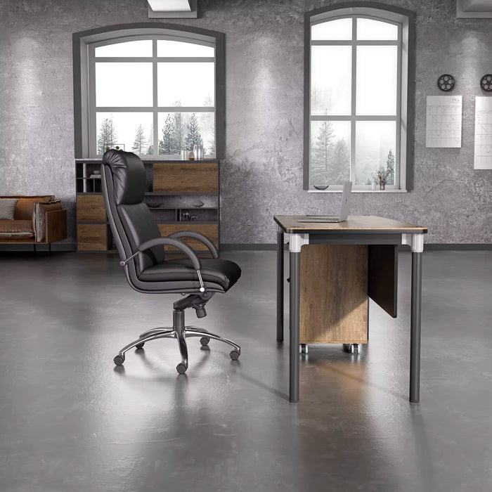 Arcadia Professional Onyx Wood Commercial Staff Office Workplace Single-Seat Workstation Desks Suitable for Offices