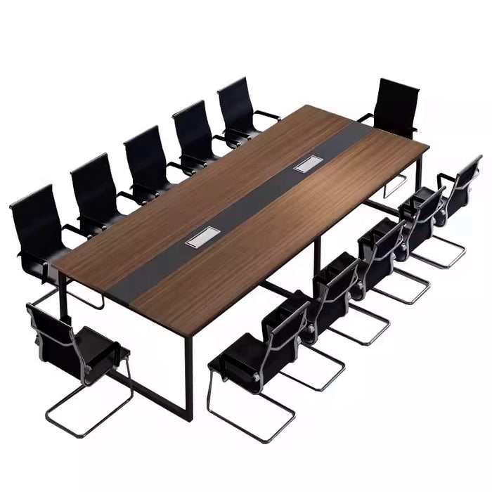 Arcadia Modern (7 a 12 pies, asientos de 8 a 14 personas) Mesa de conferencias marrón oscuro para salas de reuniones