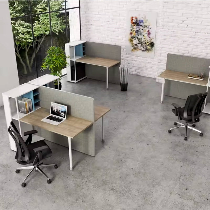 Arcadia Professional White Oak Gold Commercial Staff Office Workplace Workstation Desks Suitable for Offices