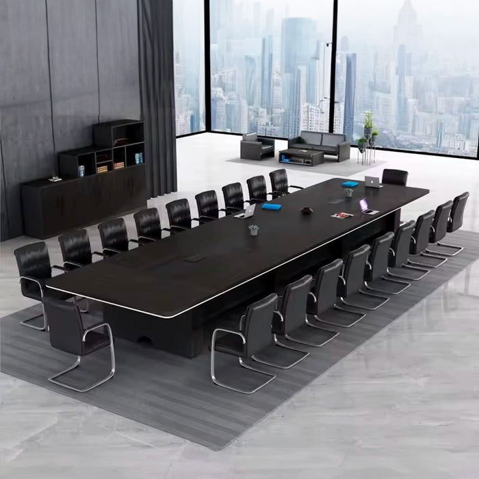 Arcadia High-end (8 to 16 feet, seats 10 to 20 people) Black Conference Table for Meeting Rooms
