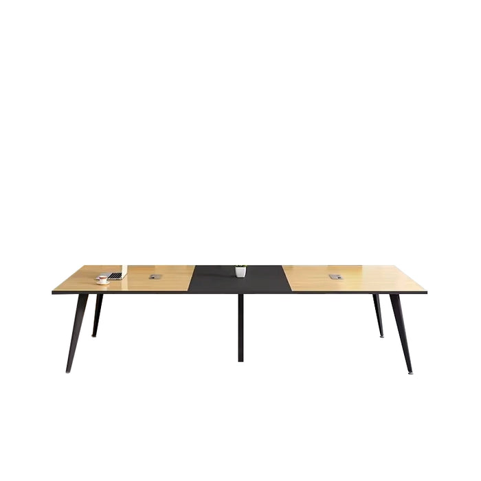 Arcadia Modern（8 至 12 英尺，可容纳 10 至 14 人）桦木橡木棕褐色会议室会议桌