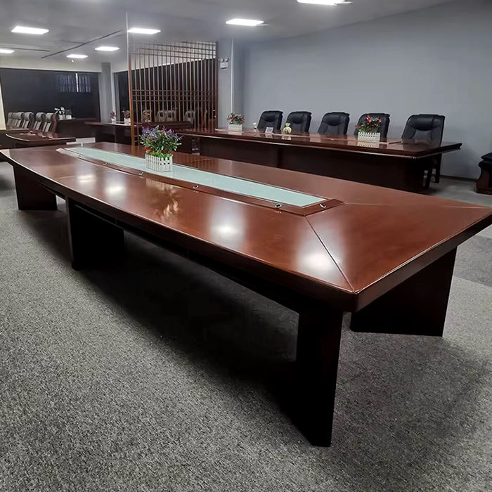 Arcadia Antique Old-fashioned (11 to 20 feet, seats 12 to 28 people) Redoak Conference Table for Meeting Rooms